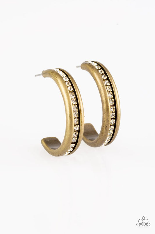 5th Avenue Fashionista - Brass Hoop Earring